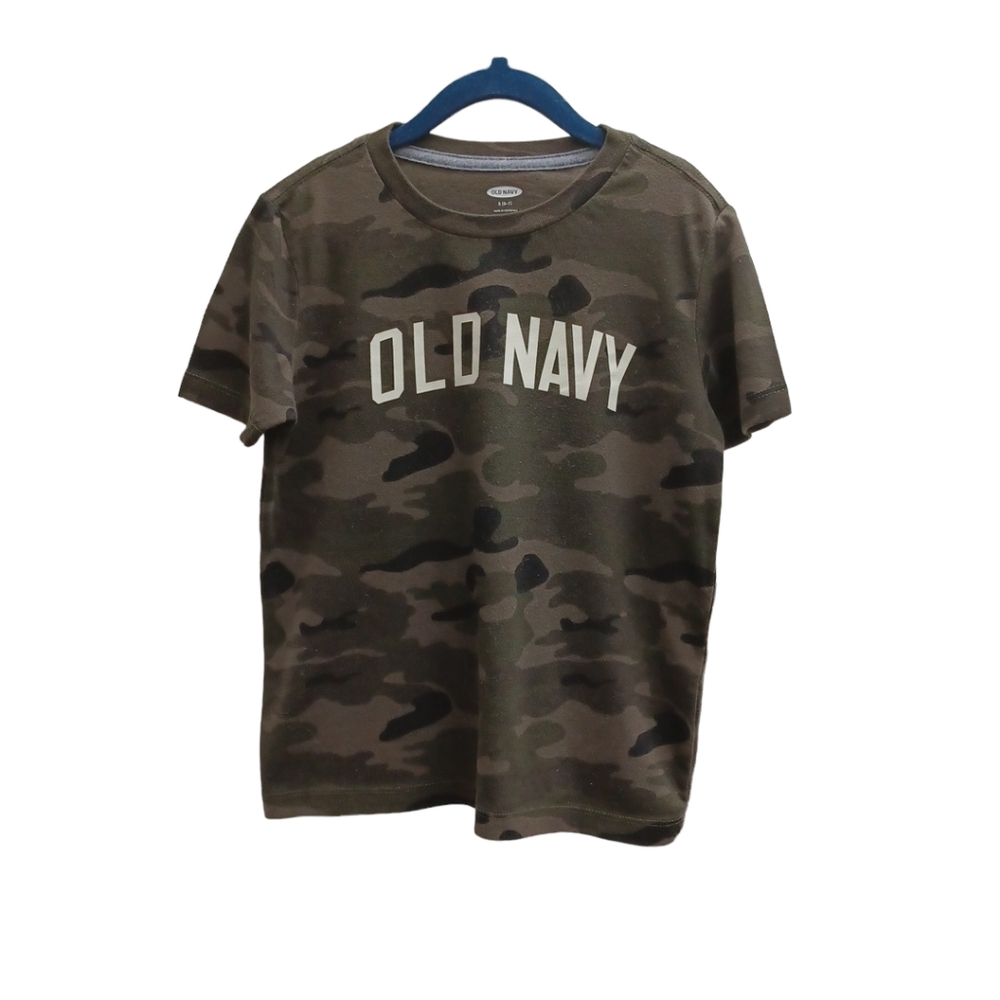 Old Navy Shirt Short Sleeve Boy SizeS(6-7) Olive Camo